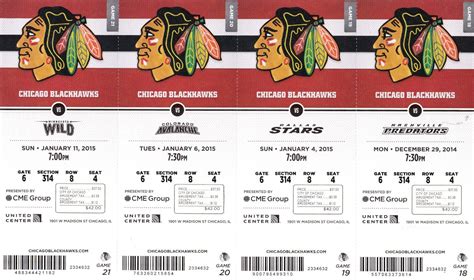 2014 15 CHICAGO BLACKHAWKS SEASON TICKET STUB PICK YOUR GAME DROPBOX