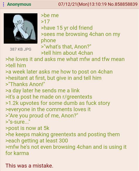 Anon Regrets Rgreentext Greentext Stories Know Your Meme