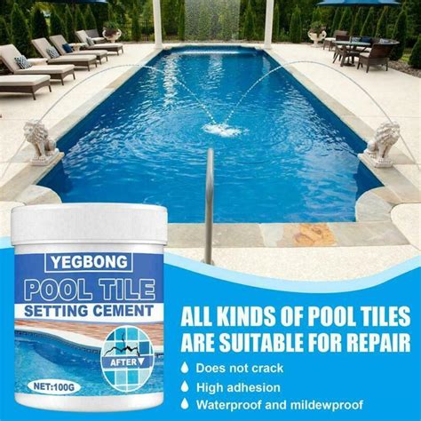 Pool Patch Swimming Pool Tile Grout Repair Kit Waterproof Base Cement