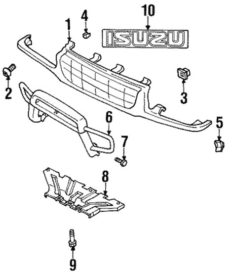 Grille Components For Isuzu Rodeo Isuzu Parts Center