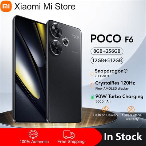 New Arrival Poco F6 Smartphone 667 Crystalres 15k Flow Amoled