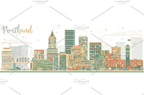 Portland Skyline Vector at GetDrawings | Free download