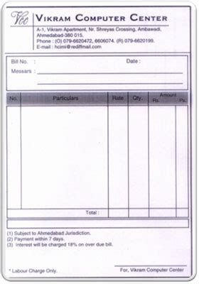 Bill Book Printing Services Bangalore At Rs 10 Page Bill Book Bill