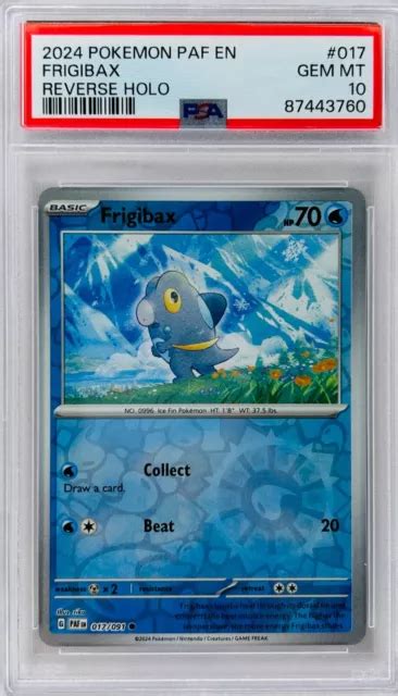 FRIGIBAX REVERSE HOLO 2024 Pokémon Paldean Fates PAF anglais 017 PSA