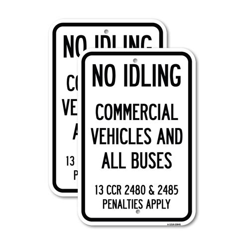 2 Pack No Idling Commercial Vehicles And All Buses 13 Ccr 2480 And 2485 Penalties Apply 18