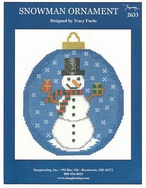 Snowman Ornament - Counted Cross Stitch Pattern