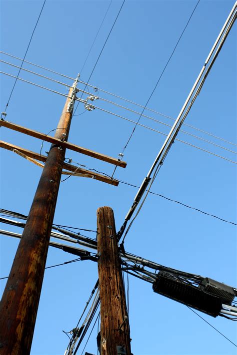 Telephone Poles and Power Lines – Photos Public Domain