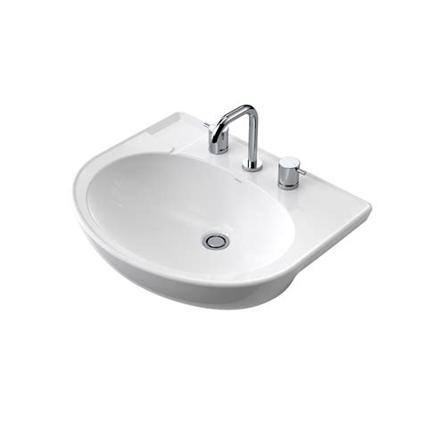 Caroma Laser Semi Recessed Basin With 3 Tap Holes Bunnings Warehouse