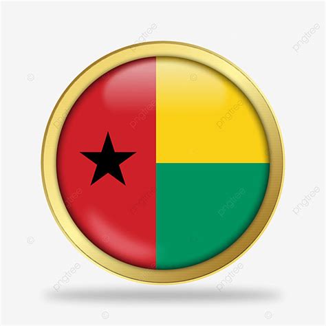 Guinea Flag Vector Design Images Guinea Bissau Flag Icon Png Gold