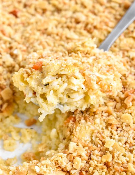 Creamy Chicken And Rice Casserole Recipe No Canned Soup Herbs Flour