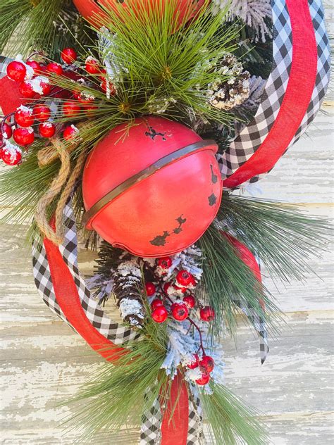 Christmas Bell Double Door Swags Double Door Christmas Swags Etsy