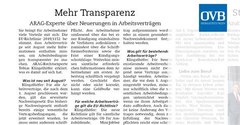 Mehr Transparenz OVB Heimatzeitungen