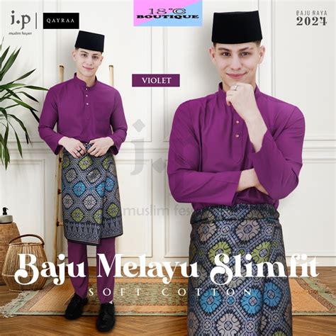 𝐈𝐏 𝐌𝐮𝐬𝐥𝐢𝐦 𝟐𝟎𝟐𝟒💯 Dewasa Baju Melayu Cotton Cutting Slimfit Free Butang