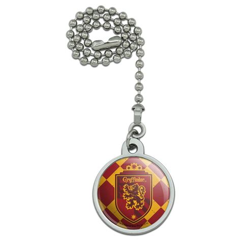 Harry Potter Gryffindor Plaid Sigil Ceiling Fan And Light Pull Chain