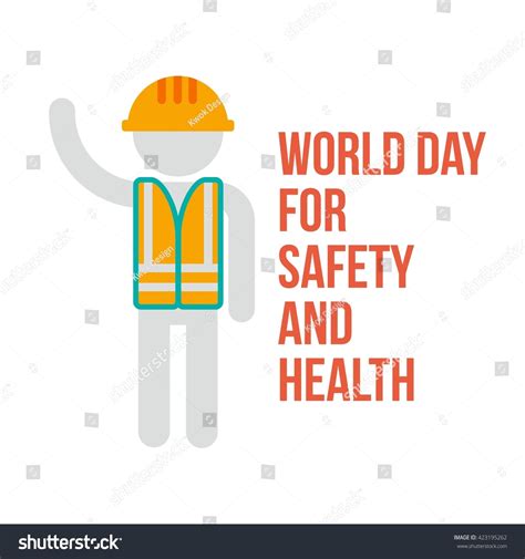 Campaign World Day Safety Health Work เวกเตอร์สต็อก ปลอดค่าลิขสิทธิ์