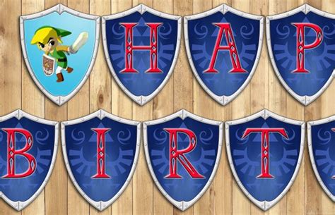 Legend Of Zelda Birthday Banner Cartoon Zelda By Instabirthday