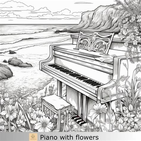 Piano Coloring Page