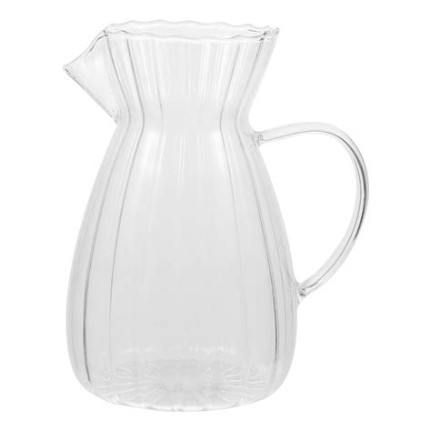 HOKARUA Glass Striped Creamer Coffee Milk Creamer Pitcher Large Coffee ...