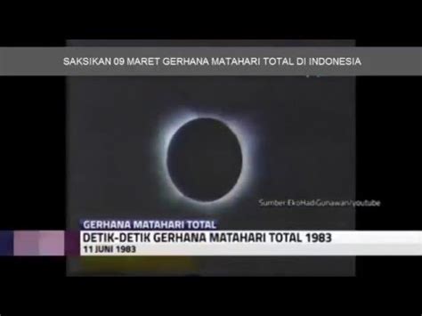 Moment Of Indonesian Total Solar Eclipse Youtube