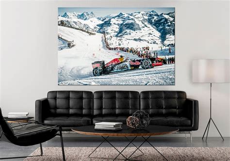 Formula 1 Canvas Wall Art Snowy Race Track Print Racing Car Gift for ...