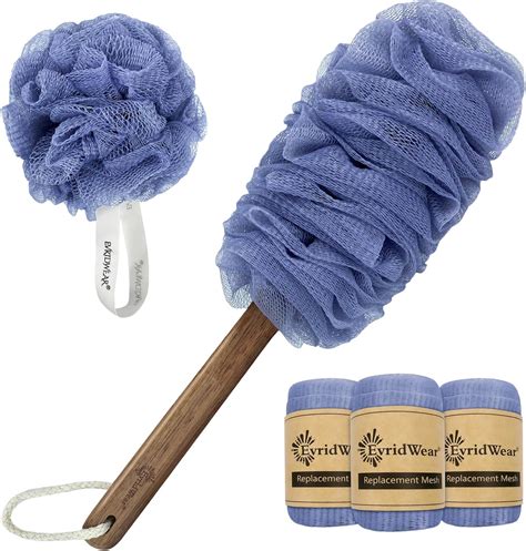 Evridwear Loofah On A Stick Bath Sponge Loofah Back