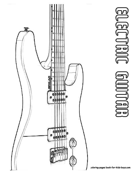 Classic Electric Guitar Coloring Page You Can Print Out This Guitar