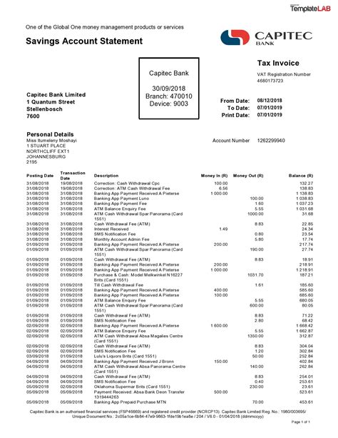 Pdf Printable Fake Bank Statement