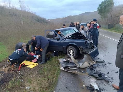 Ordu Da Feci Kaza Ki Otomobil Kafa Kafaya Arp T Ordu Olay