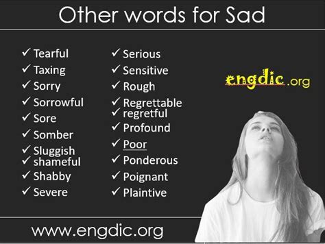 Other Words For Sad Depressed Synonyms For Sad Engdic