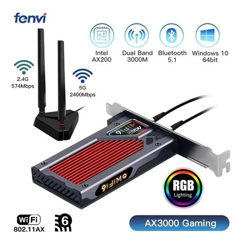 Fenvi Intel Ax200 Adaptador Wifi 6 Wifi Ax Bluetooth 5 1 Rgb