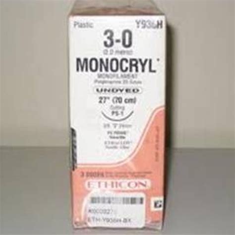 3-0 Monocryl Suture - PS-1 - 27 inch (Box of 36) - Modern Medical Products