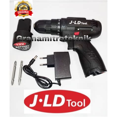 Jual Bor 1 Baterai Jld Hitam 12s Cordless Drill Untuk Besi Kayu Dan