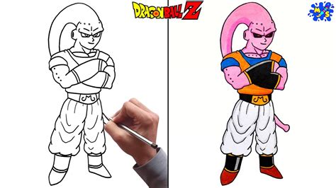 Majin Buu Buuhan Form Drawing How To Draw Majin Buu Buuhan Form Step