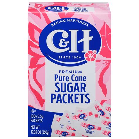 Candh Premium Pure Cane Sugar Packets 100 Count 18 Oz Walmart