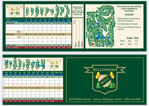 Scorecard – Mullenhurst Golf Course