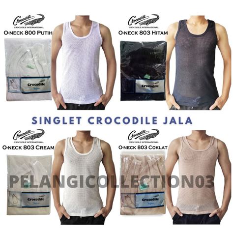 Jual SINGLET COWOK KAOS DALAM PRIA JALA CROCODILE 800 803 Shopee