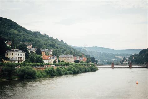 Bridge To Heidelberg Cities Along Rhine River in Heidelberg Germany Stock Image - Image of river ...