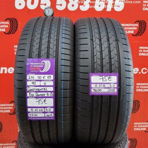 2x 215 50 R18 92V 5 0 5 0mm Continental Eco Contact 6Q Ref 7600 EBay