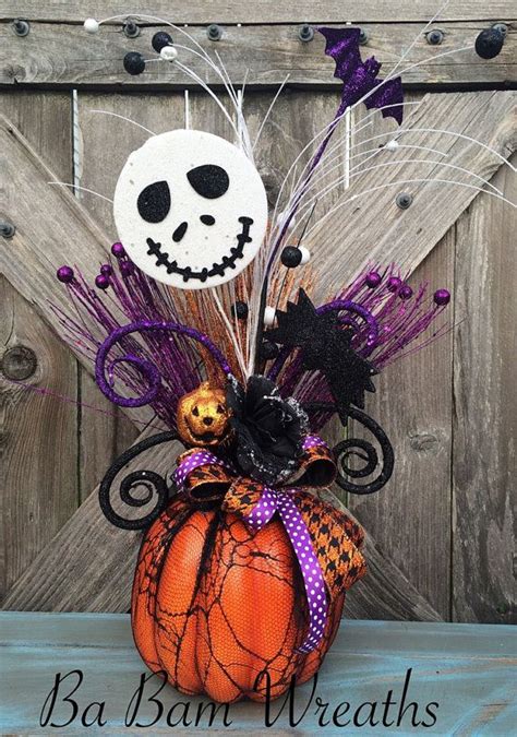 Jack Skellington Halloween Decor, Nightmare Before Christmas Decor, Jack Skellington Centerpiece ...