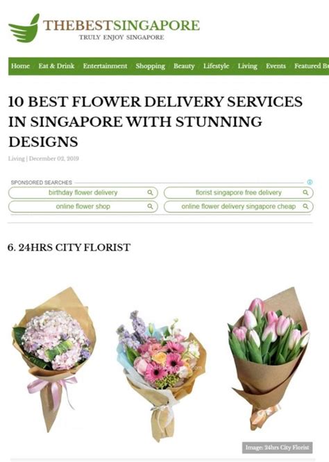 Featured again among the best florists in singapore