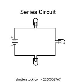 Series Electrical Circuit Series Diagram Circuit Stock Vector (Royalty ...