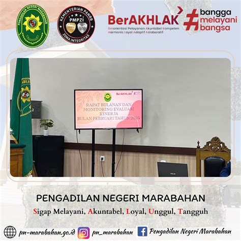 Rapat Koordinasi Internal Pengadilan Negeri Marabahan Bulan Februari