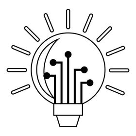 artificial intelligence smart car black  white clipart