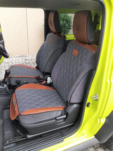 Charcoal Canvas And Tan Leather Gen Front Seats Jimnyworx Sa