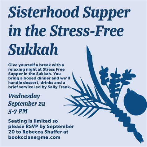 Sisterhood Supper In The Sukkah Temple B Nai Jeshurun