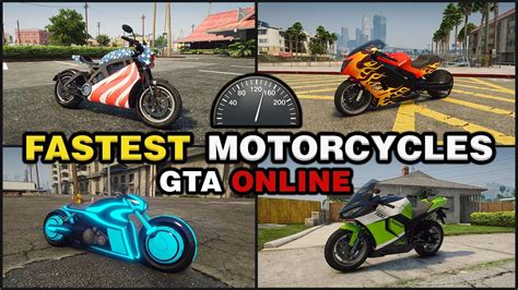 TOP 10 FASTEST MOTORCYCLES IN GTA 5 ONLINE 2024 TOP 10 FASTEST BIKES