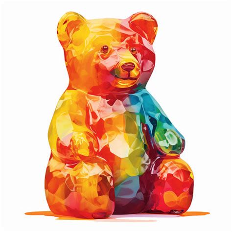 Impressionistic Art Styled Gummy Bear Graphics: 4K Vector Art – IMAGELLA