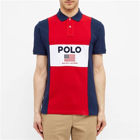 Polo Ralph Lauren Flag Logo Polo Red Multi End