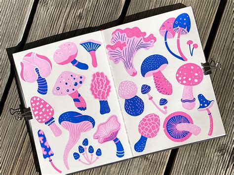 Mushrooms Posca Doodle By Adrian Bauer On Dribbble Art Inspiration