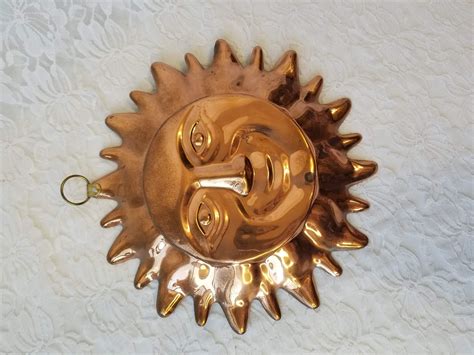 Copper Embossed Sun Wall Hanging ~ Made in Mexico ~ Mexican Folk Art 9 ...